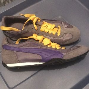 Gray/Purple Puma Sneakers